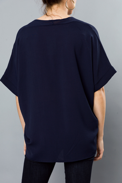 Be Mine Boxy Blouse, Navy