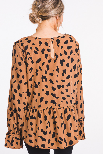Abstract Animal Top, Taupe