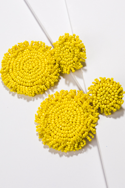 Seed Bead Discs, Yellow