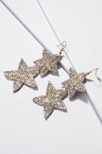 Silver Stars Earring