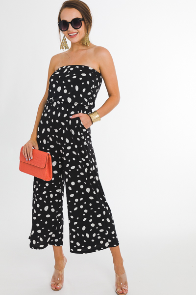 Dotted Stretchy Jumpsuit