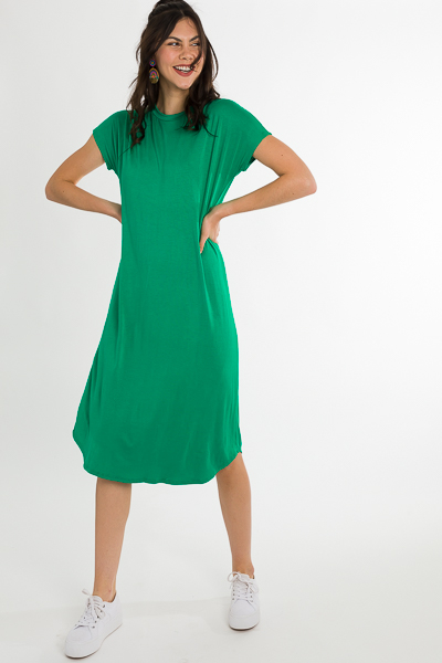 Simple Knit Midi, Green