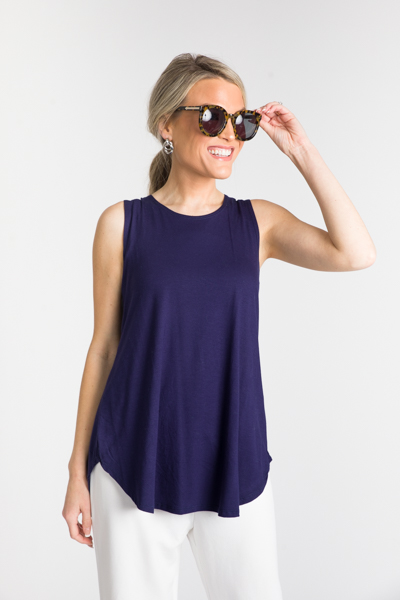 Casey Crew Tank, Navy