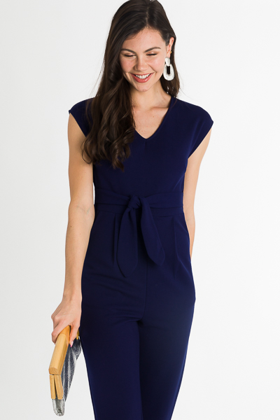 Chic and Stretchy Jumpsuit, Navy