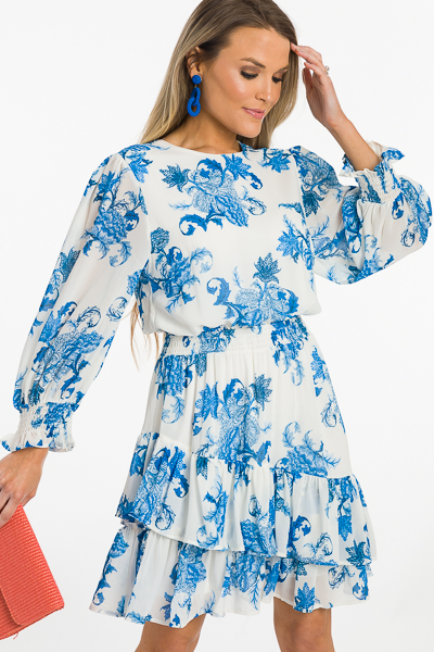 Bonnie Dress - White & Ivory - Dresses - The Blue Door Boutique