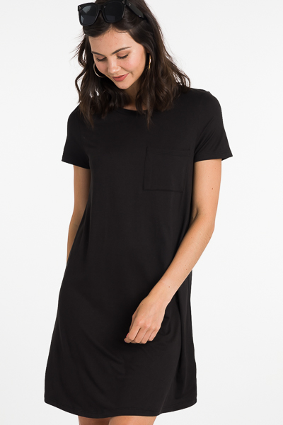 Simply Soft Tshirt Dress, Black