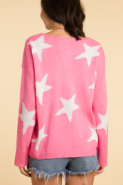 Wish On A Star Sweater, Pink