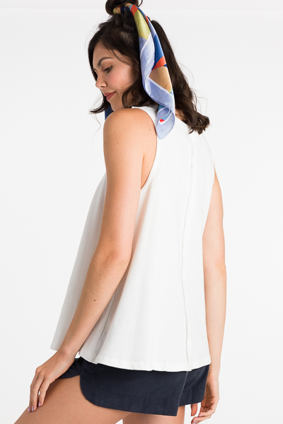 French Terry Tank, Solid White