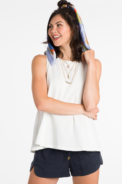 French Terry Tank, Solid White
