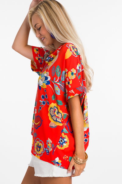 Mini Flower Boxy Blouse Ecru