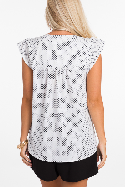 Embroidered Dotted Top