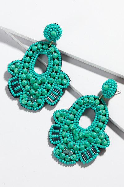 Bougie Bead Earring, Turquoise 