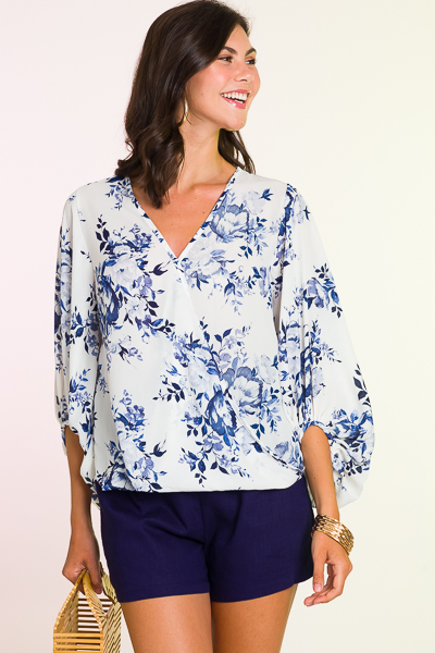Chinoisserie Wrap Blouse