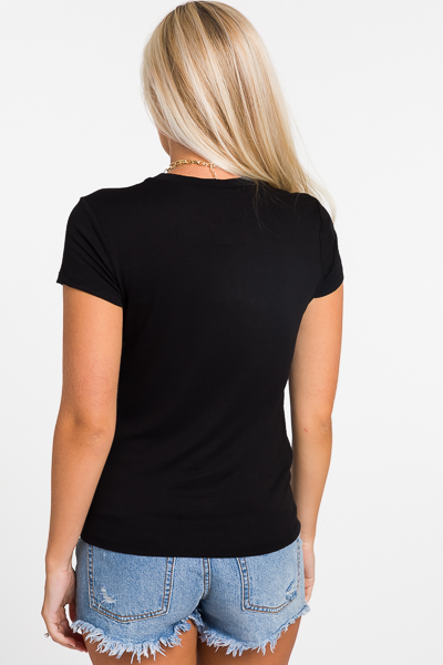 Simple Fitted Tee, Black
