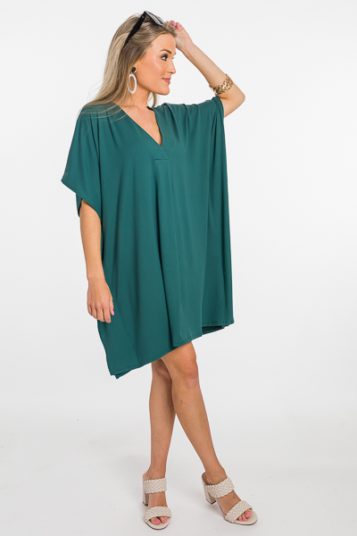 Butter Me Up Caftan, Hunter Green