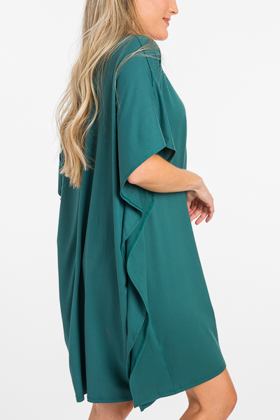 Butter Me Up Caftan, Hunter Green