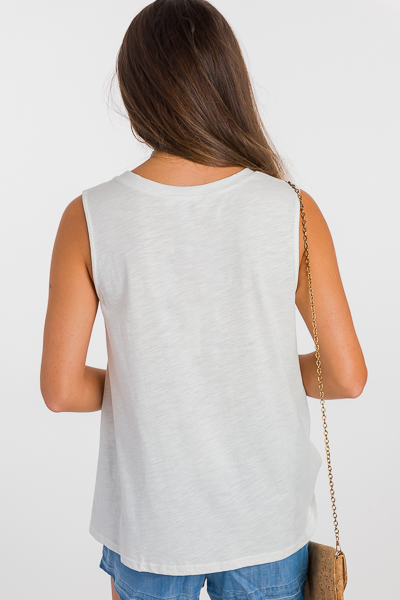 Knot Side Tank, Off White