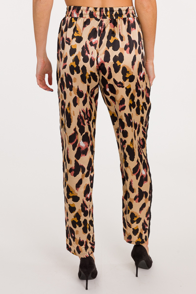 Silky Straight Leg Pant, Leopard