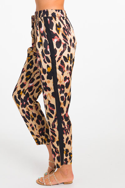 Silky Straight Leg Pant, Leopard