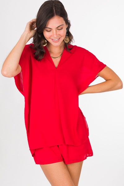 Vindrienne Tunic, Red