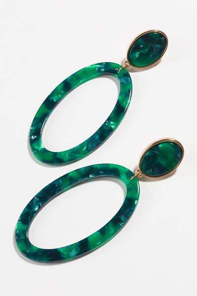 Green Acrylic Earring