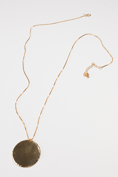 Shine Side Disc Necklace