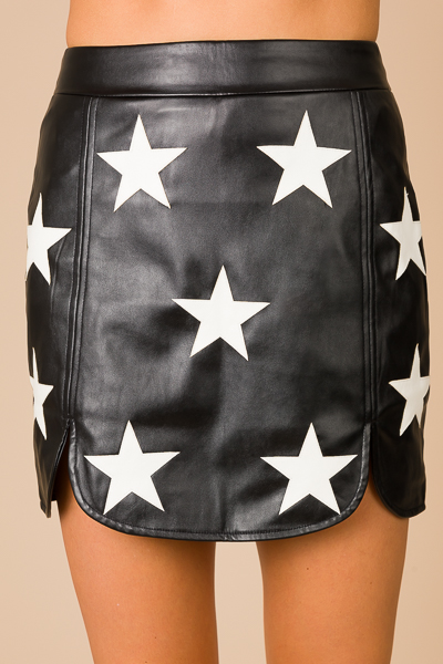 Leather Stars Skirt