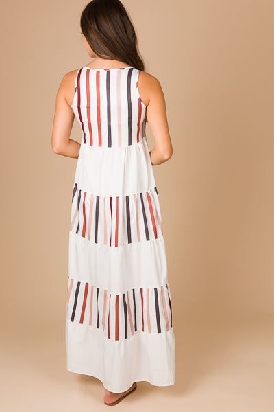 Blank Space Tiered Maxi, White