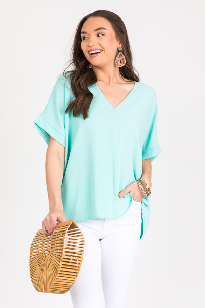 Be Mine Boxy Blouse, Mint