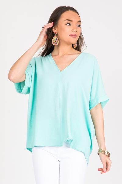 Be Mine Boxy Blouse, Mint