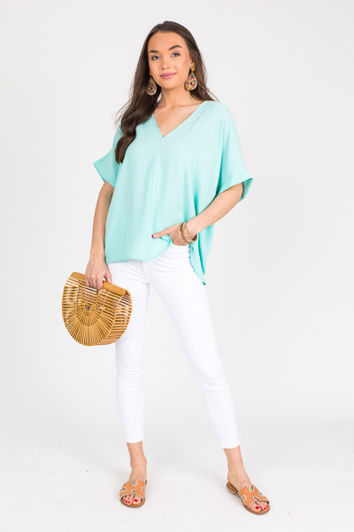 Be Mine Boxy Blouse, Mint