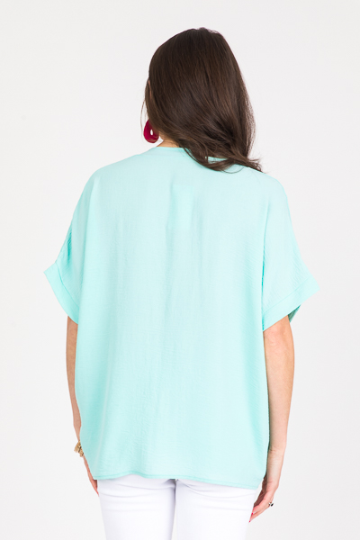 Be Mine Boxy Blouse, Mint