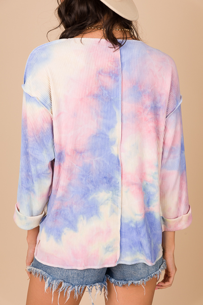 Laid Back Pullover, Blush Tie Dye