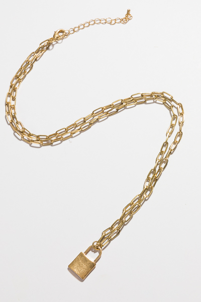 Long Padlock Necklace