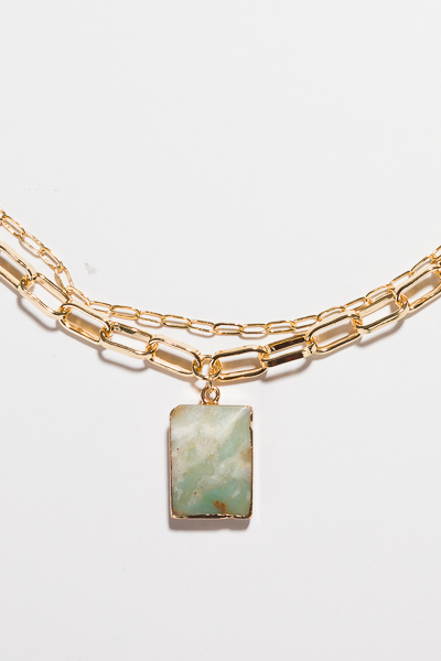 Lux Lock Necklace, Jade