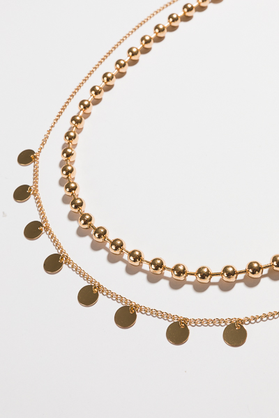 Ball and Chain Layer Necklace