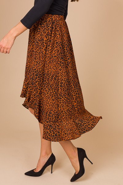 Hi Lo Leopard Skirt