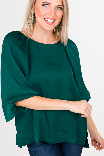 Puff of the Party Blouse, Green