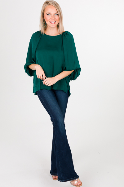 Puff of the Party Blouse, Green