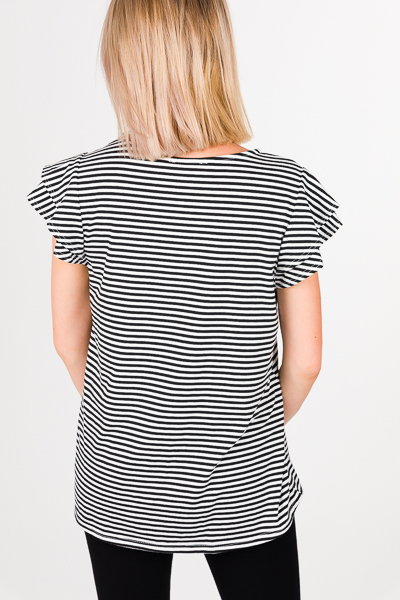 Layer Sleeve Top, Striped