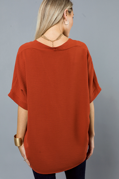 Be Mine Boxy Blouse, Rust