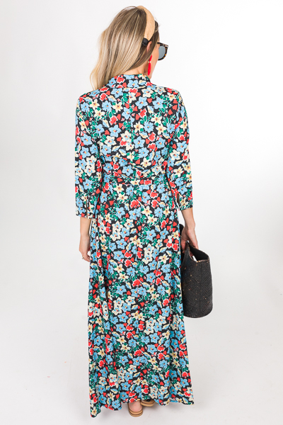 Belted Floral Maxi
