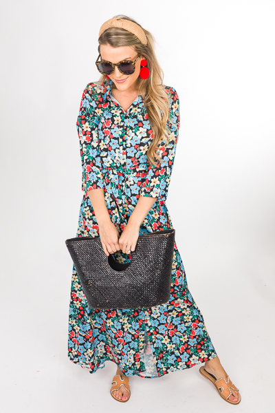 Belted Floral Maxi
