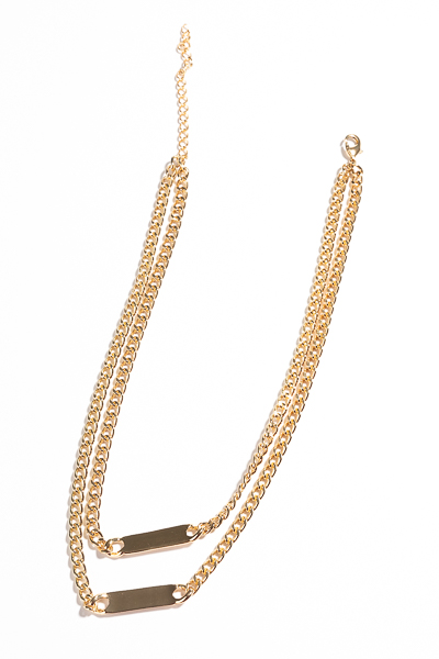 Double Bar Chain Necklace