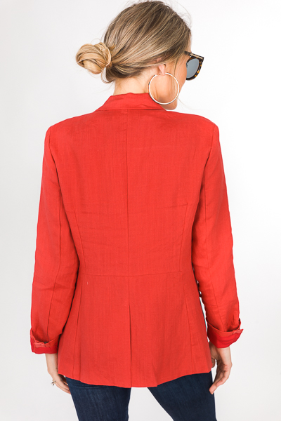 Linen Lover Jacket, Rustic Red