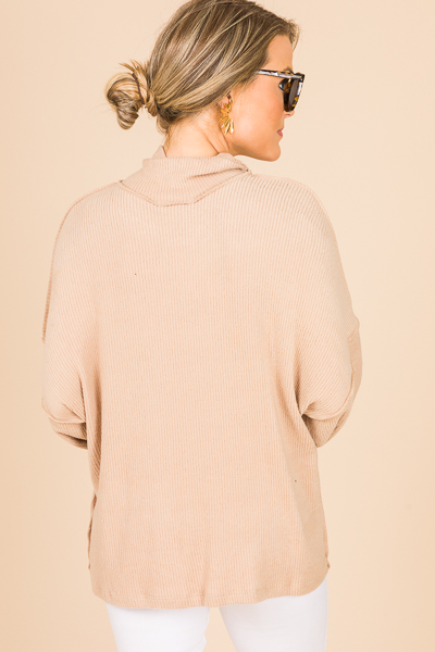 Insider Ribbed Top, Sand