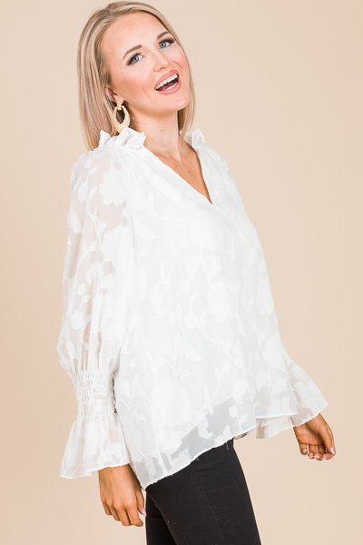 Love of Floral Blouse, White