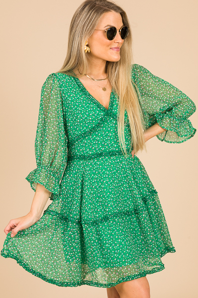 Missy Floral Dress, Green