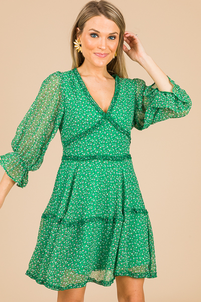 Missy Floral Dress, Green
