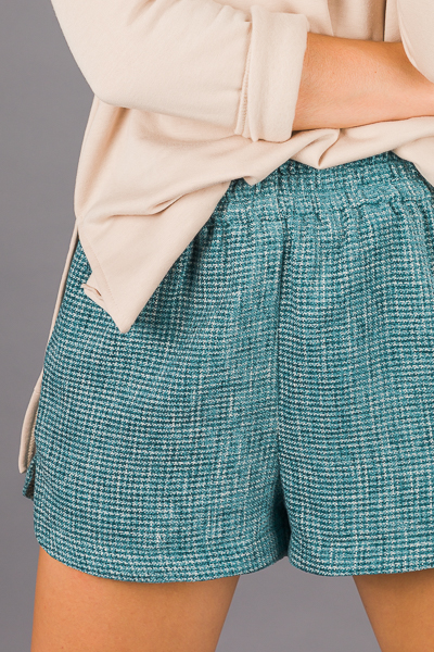 Tweed Shorts, Green